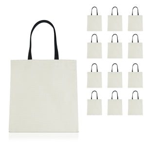 12 pcs Cotton Canvas Craft Totes