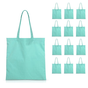 12 pcs Cotton Canvas Craft Totes