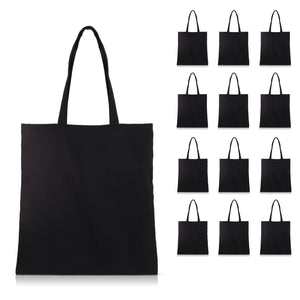 12 pcs Cotton Canvas Craft Totes