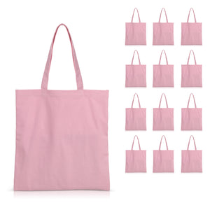 12 pcs Cotton Canvas Craft Totes