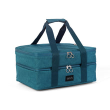 Load image into Gallery viewer, Teal Double Decker Insulated Casserole Carrying Case
