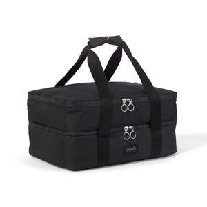 Black Double Decker Insulated Casserole Carrying Case