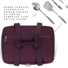 Load image into Gallery viewer, Burgundy Insulated Casserole Carrying Case
